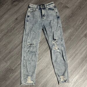 Hollister Light Blue Distressed Boyfriend Jeans Size 00R